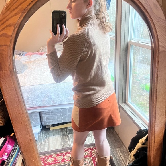 Camel brown Merino Wool blend Turtleneck sweater • size Medium - Picture 6 of 15